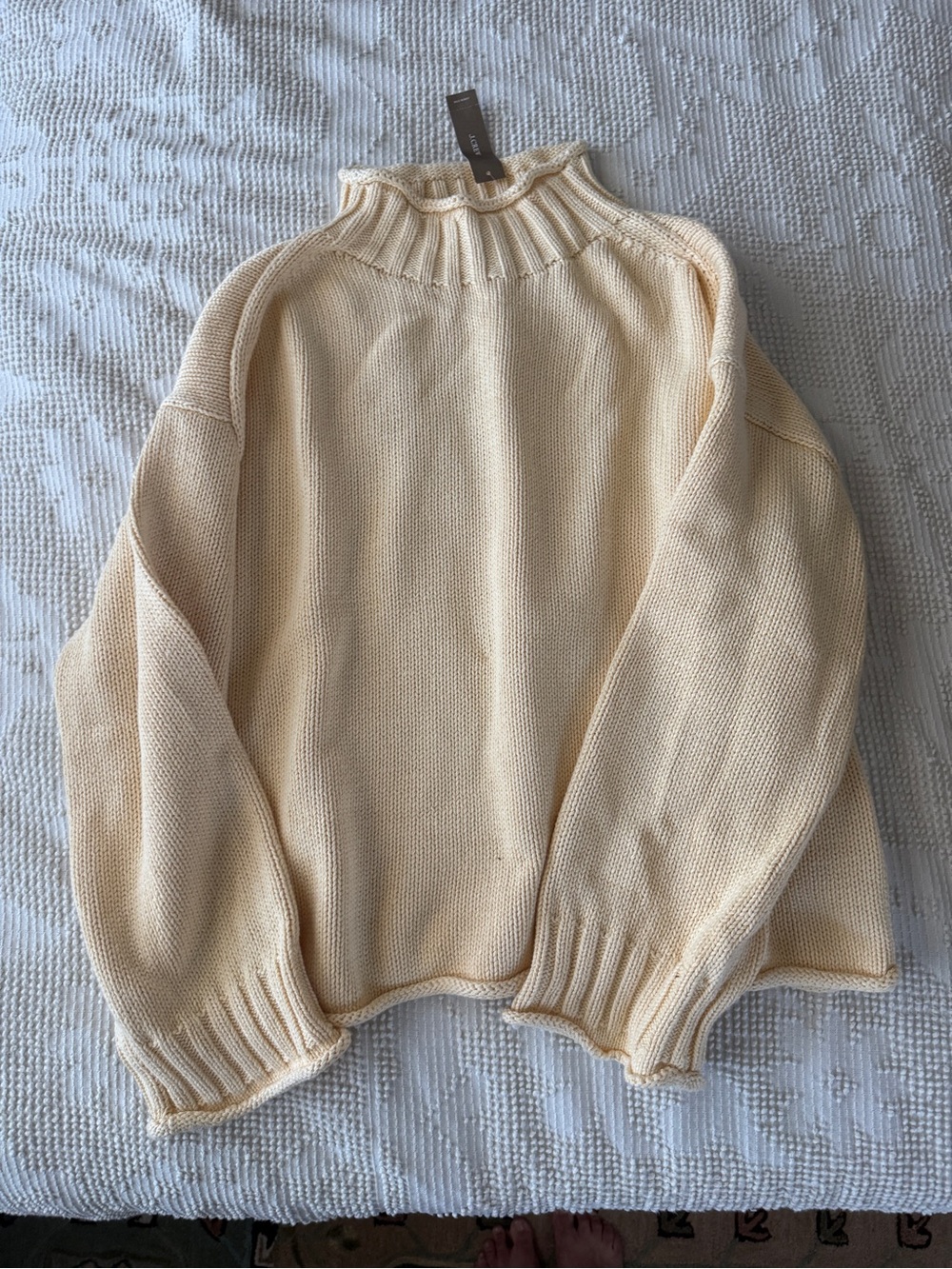NWT J. Crew rollneck sweater in butter medium